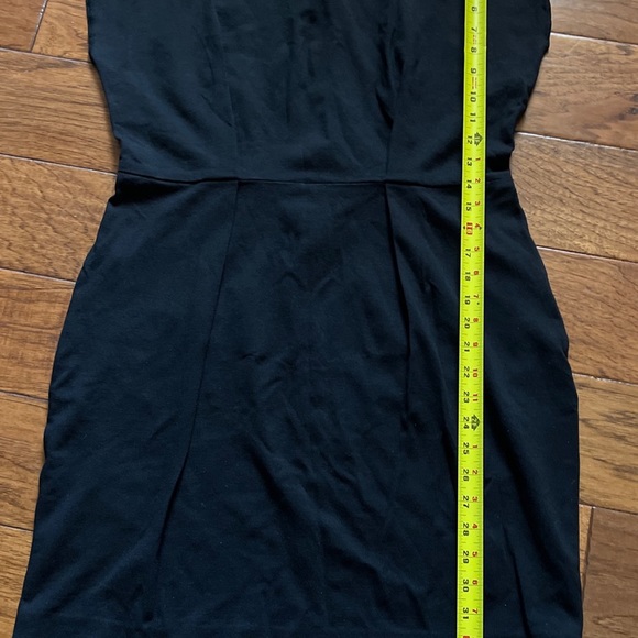 Ann Taylor Loft Black Dress Size 10 Zipper Back Cap Sleeve Knee Length CUTE EUC - Picture 4 of 12
